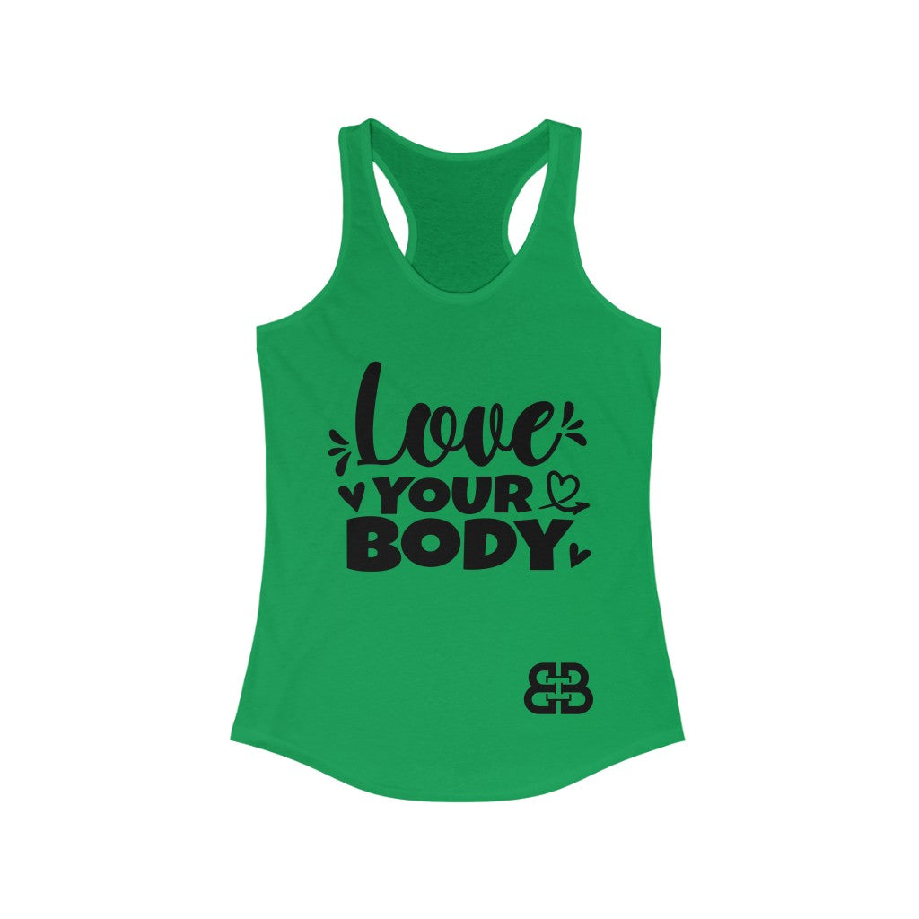 Women's Love Your Body Battle Box Racerback Tank -2A