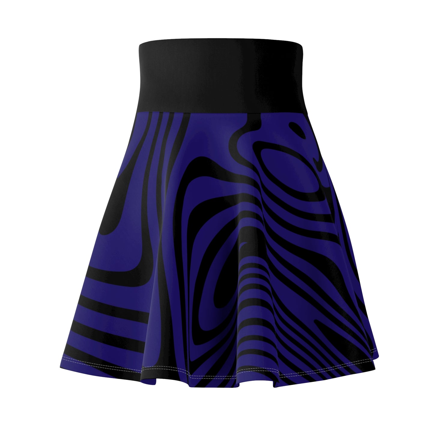 Battle Box High Waist Swirl Women's Skater Skirt-HW