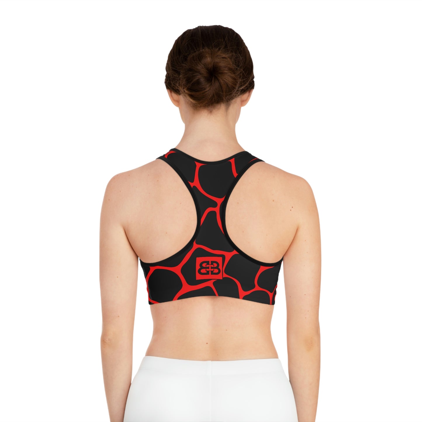 Battle Box Black/Red Cobble Sports Bra-T7