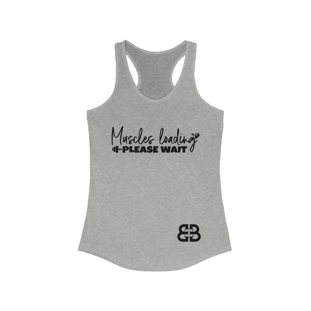 Women's Muscles Loading Battle Box Racerback Tank -2A