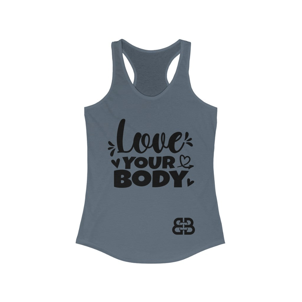 Women's Love Your Body Battle Box Racerback Tank -2A