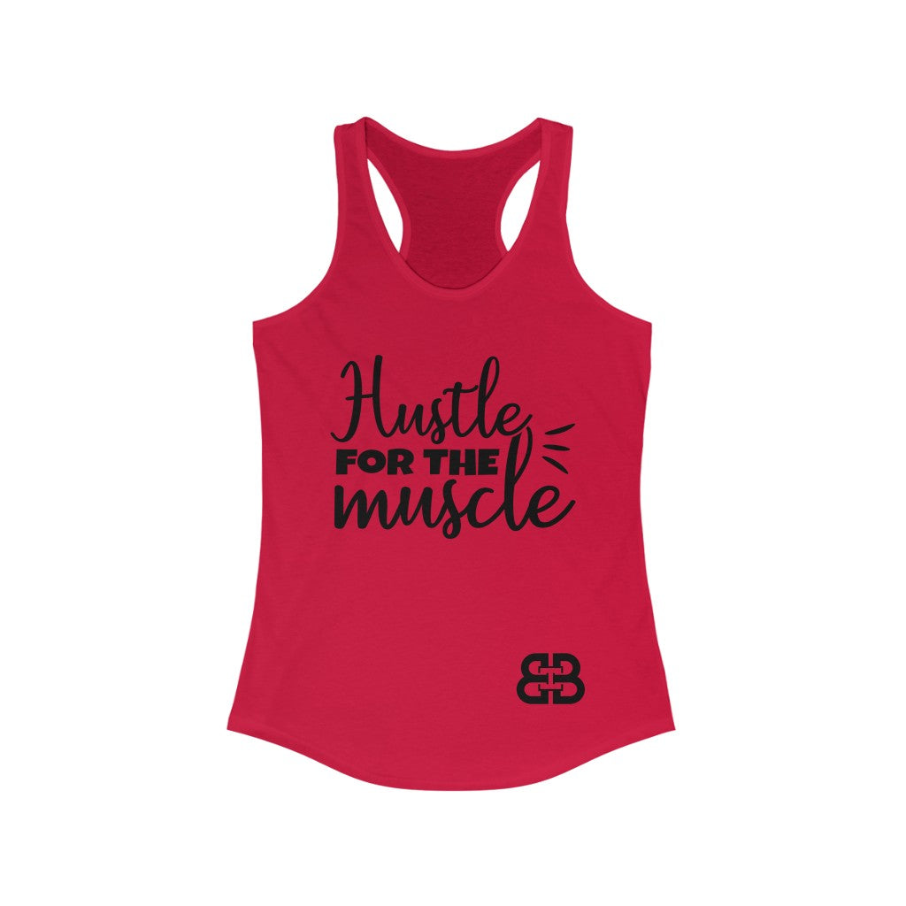 Women's Hustle Muscle Battle Box Racerback Tank -2A