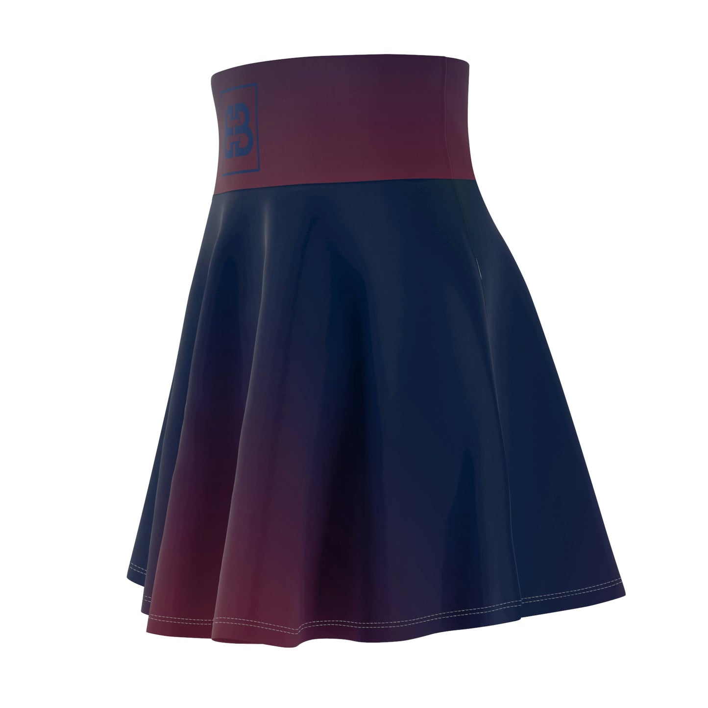Battle Box High Waist Swirl Women's Skater Skirt-HW