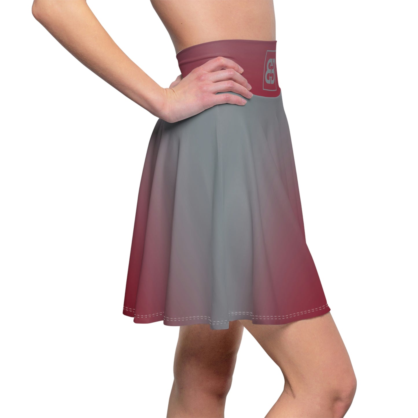 Battle Box High Waist Swirl Women's Skater Skirt-HW