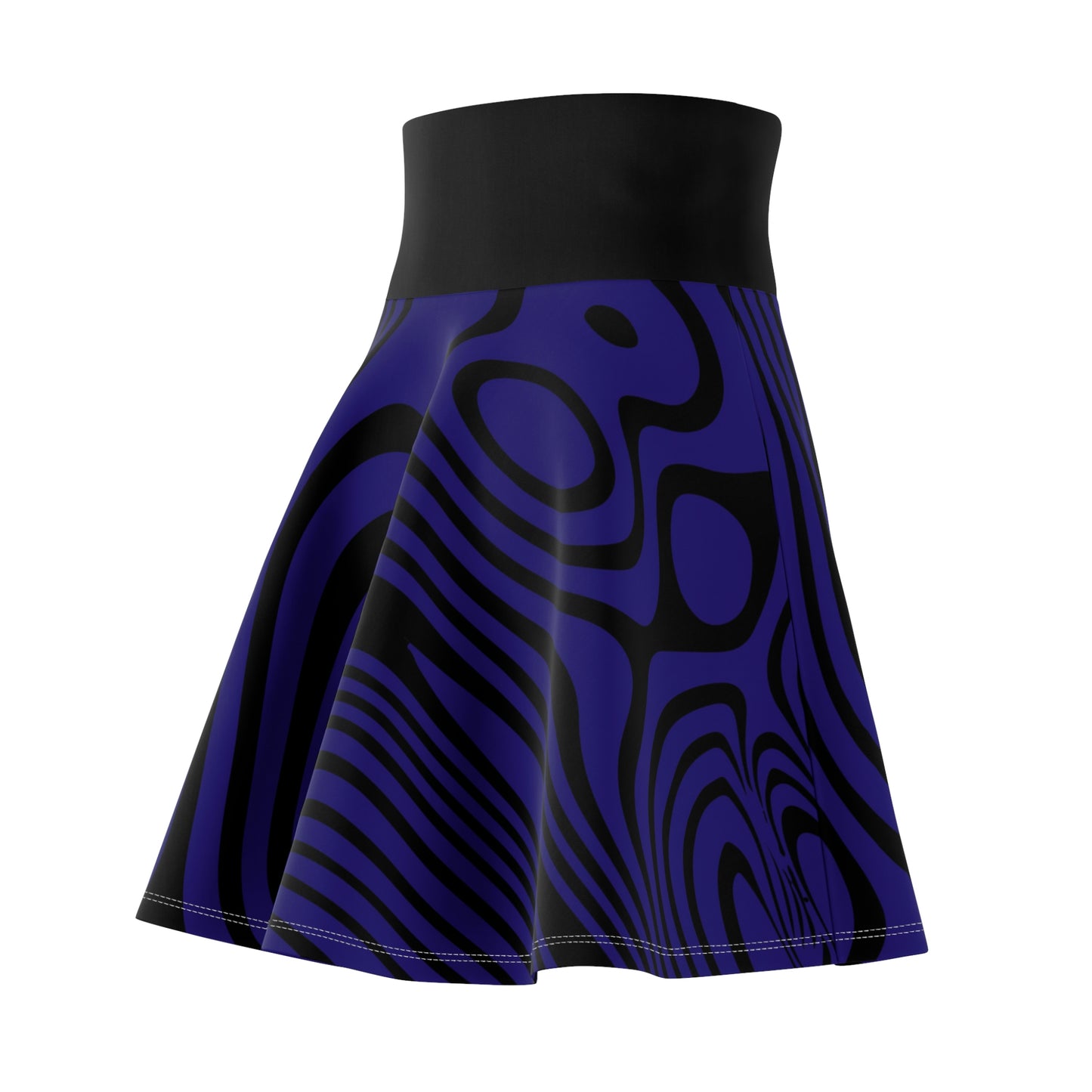 Battle Box High Waist Swirl Women's Skater Skirt-HW