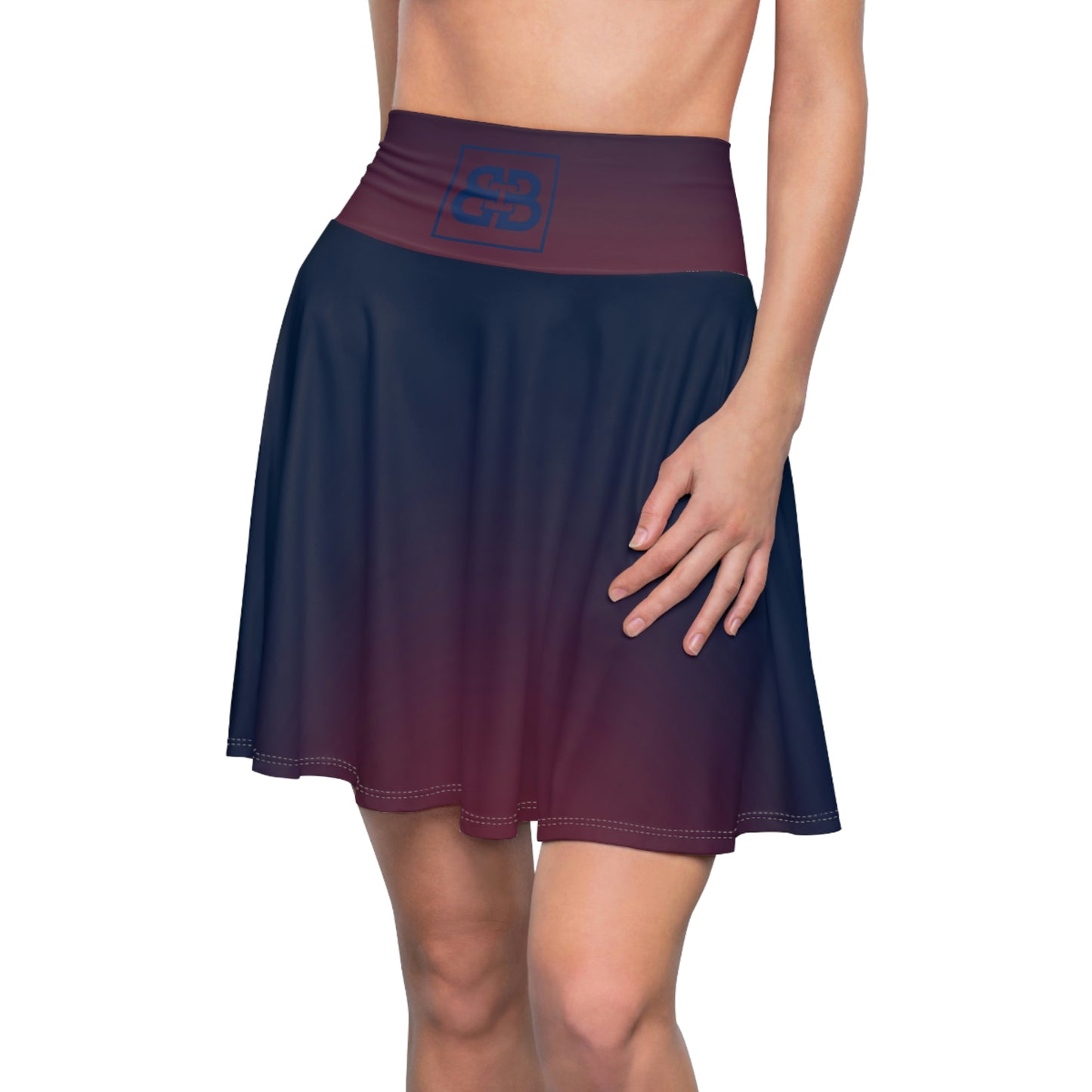 Battle Box High Waist Swirl Women's Skater Skirt-HW