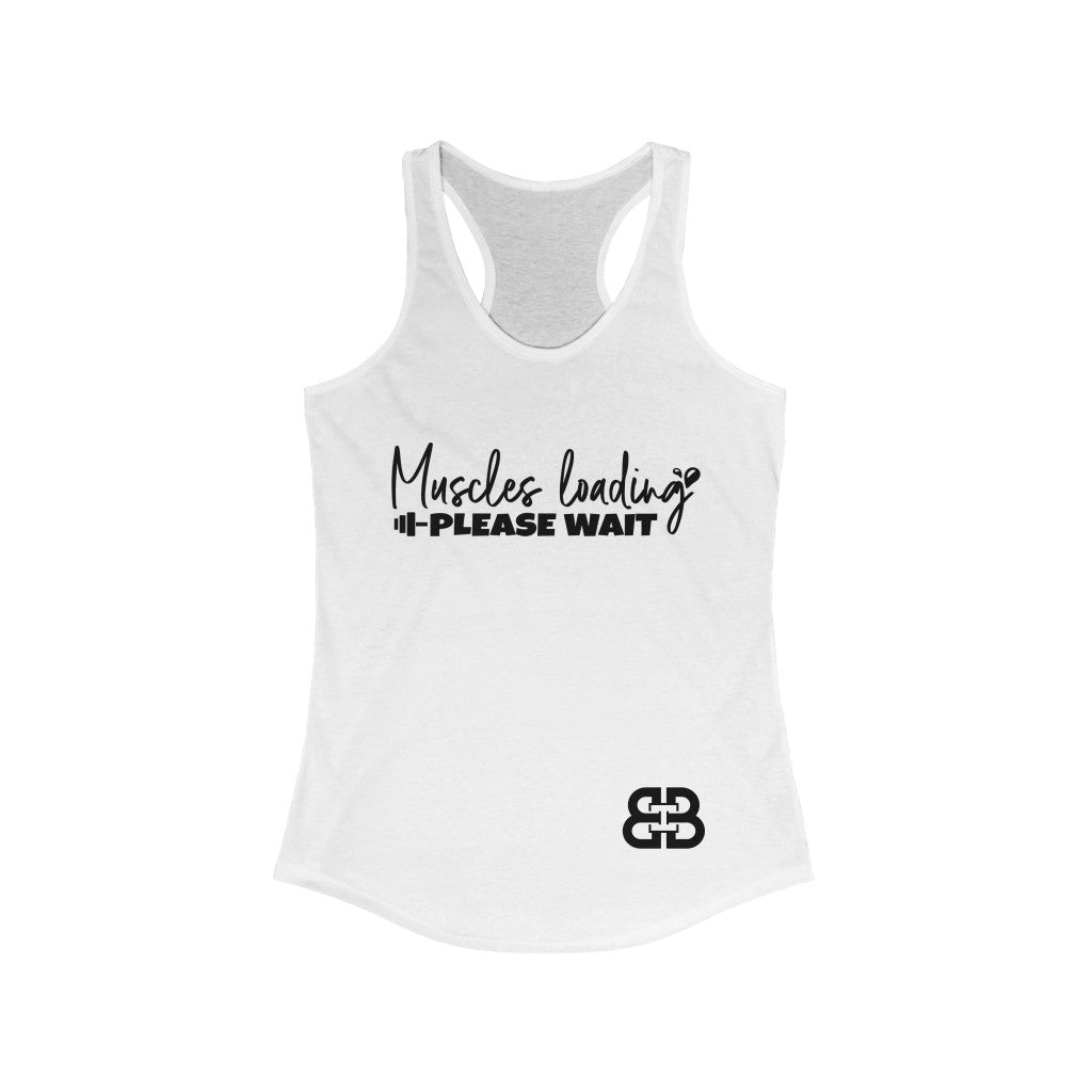 Women's Muscles Loading Battle Box Racerback Tank -2A