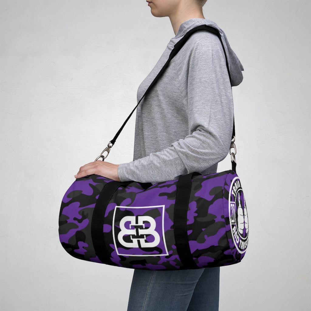 Battle Box Camo Purple Gym Duffel Bag -1A