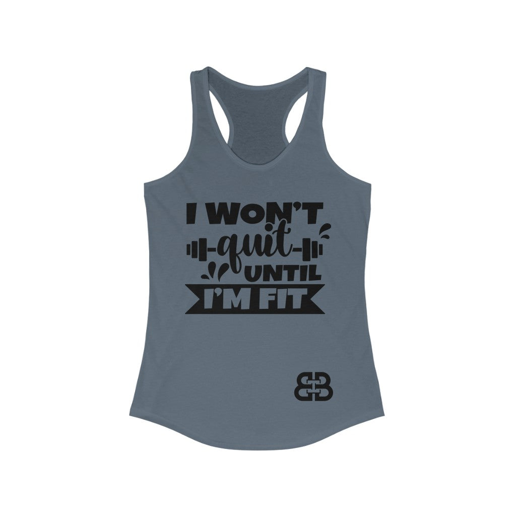 Women's Won't Quit Battle Box Racerback Tank -2A