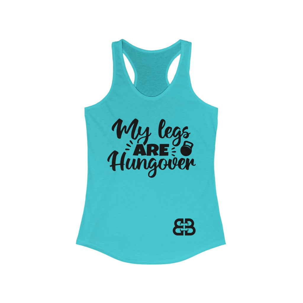 Women's Legs Hungover Battle Box Racerback Tank -2A