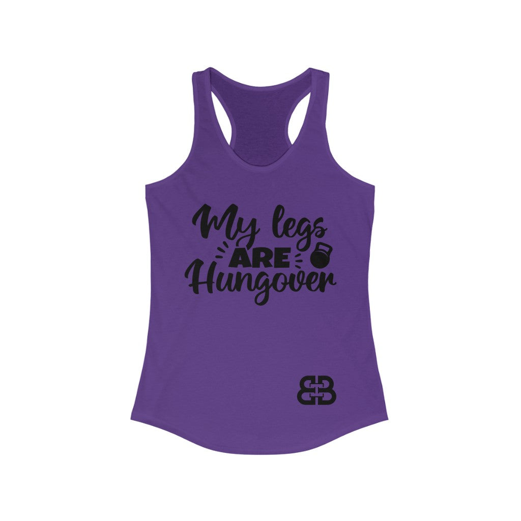 Women's Legs Hungover Battle Box Racerback Tank -2A