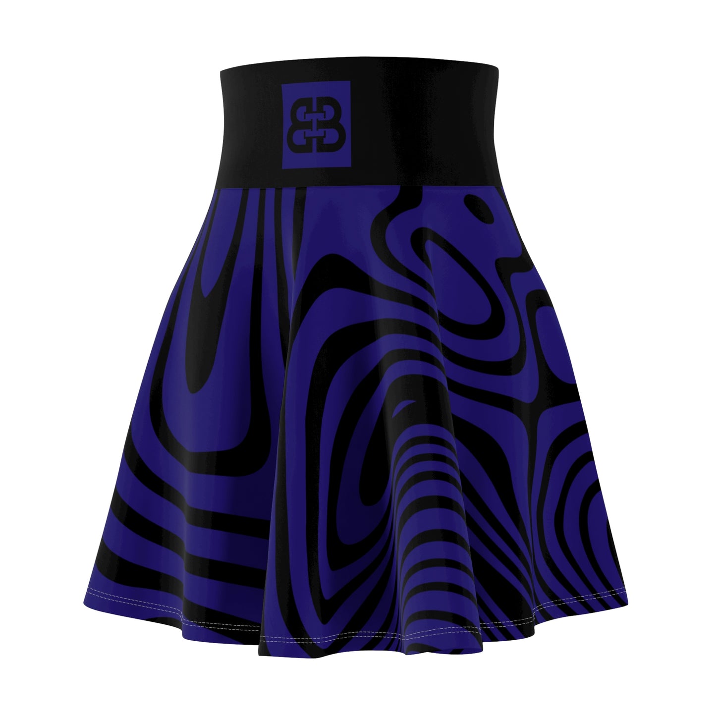 Battle Box High Waist Swirl Women's Skater Skirt-HW