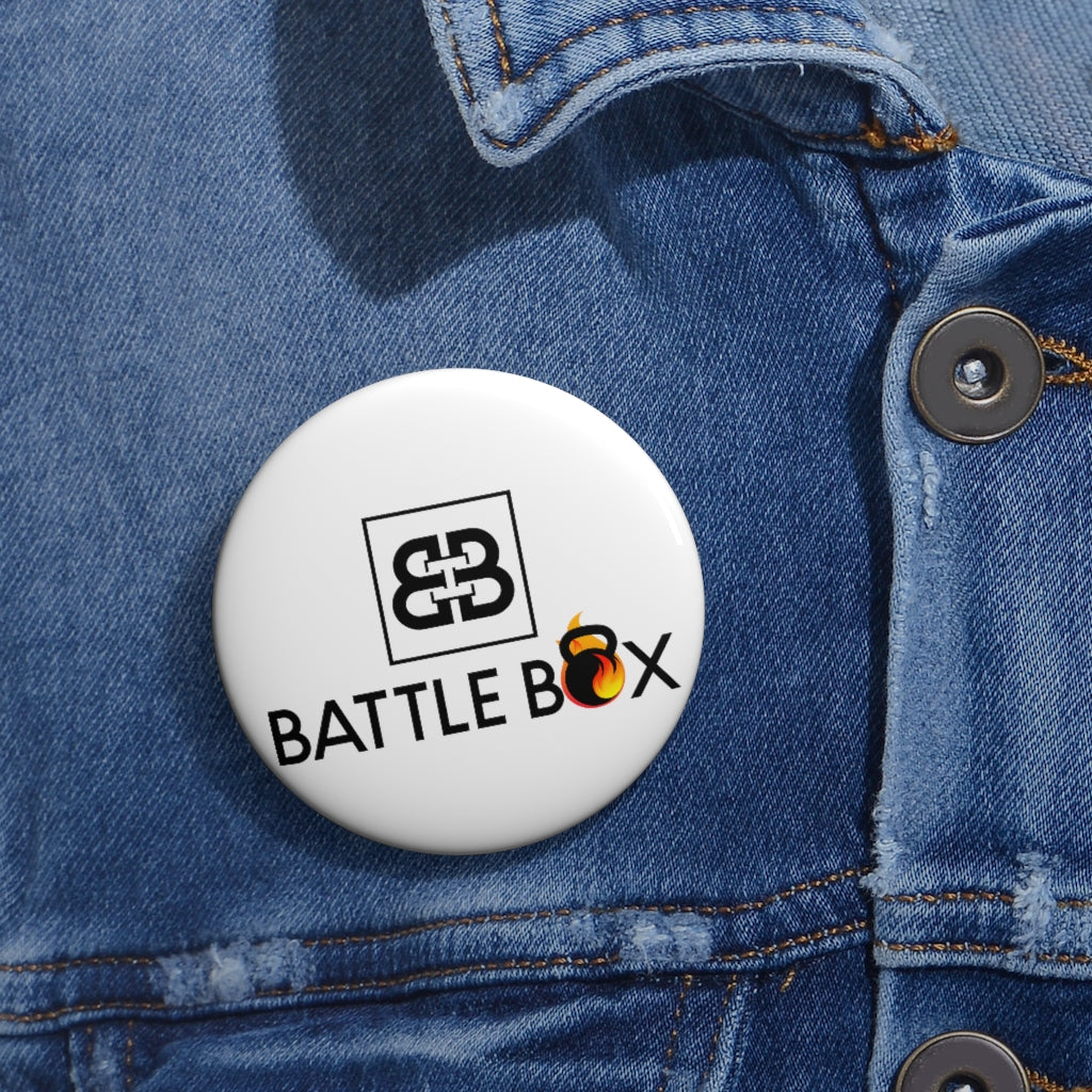 Pink Battle Box Pin Button