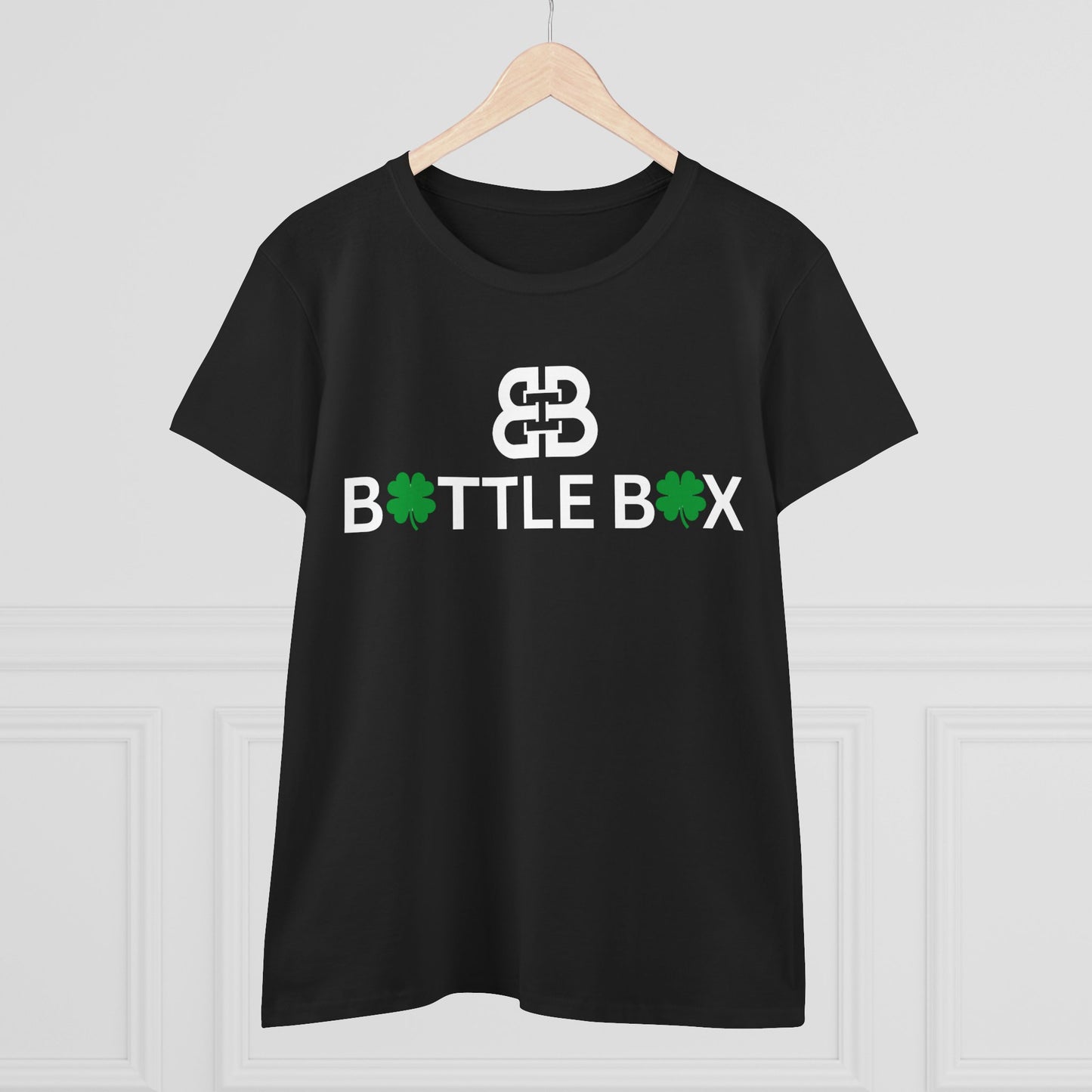 Battle Box Lucky Clover Women's Cotton Tee - Perfect for St. Patrick's Day
