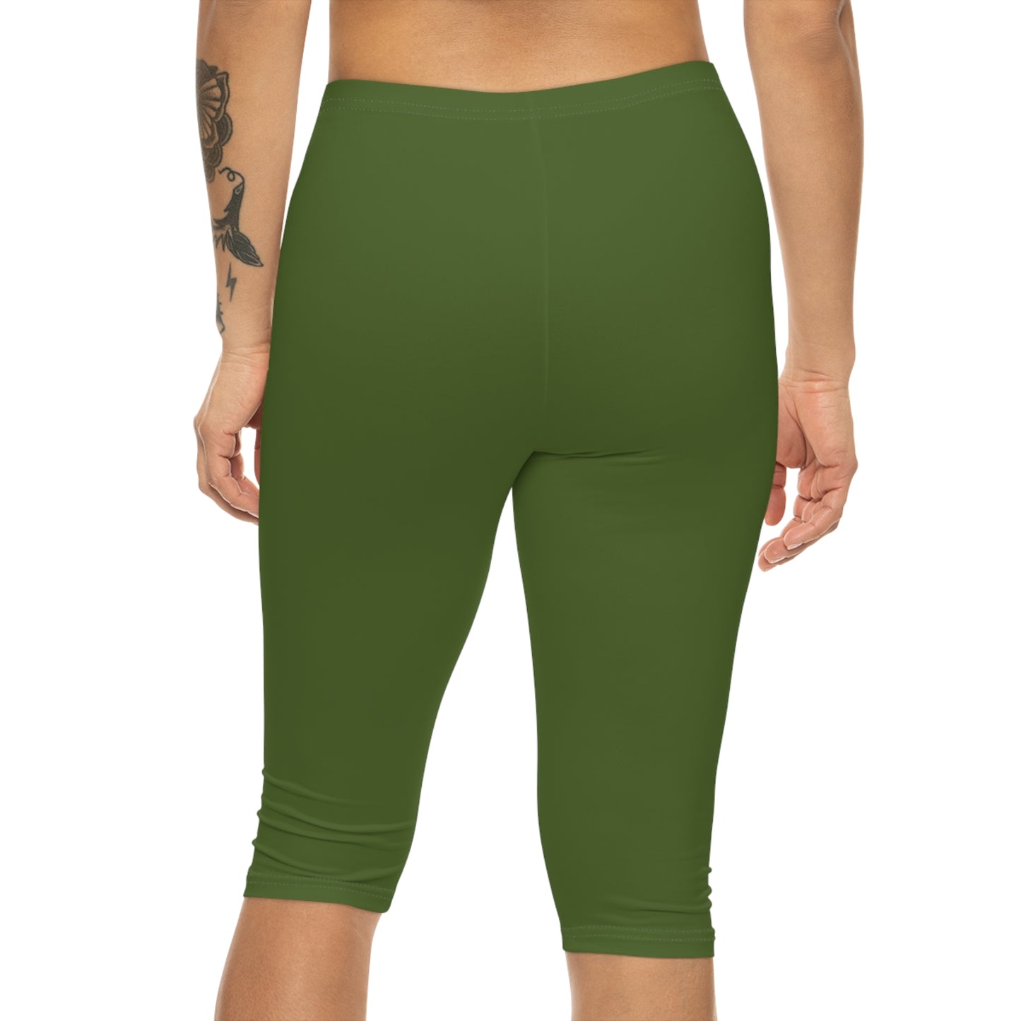Battle Box [BB] Women's Green Capri Leggings