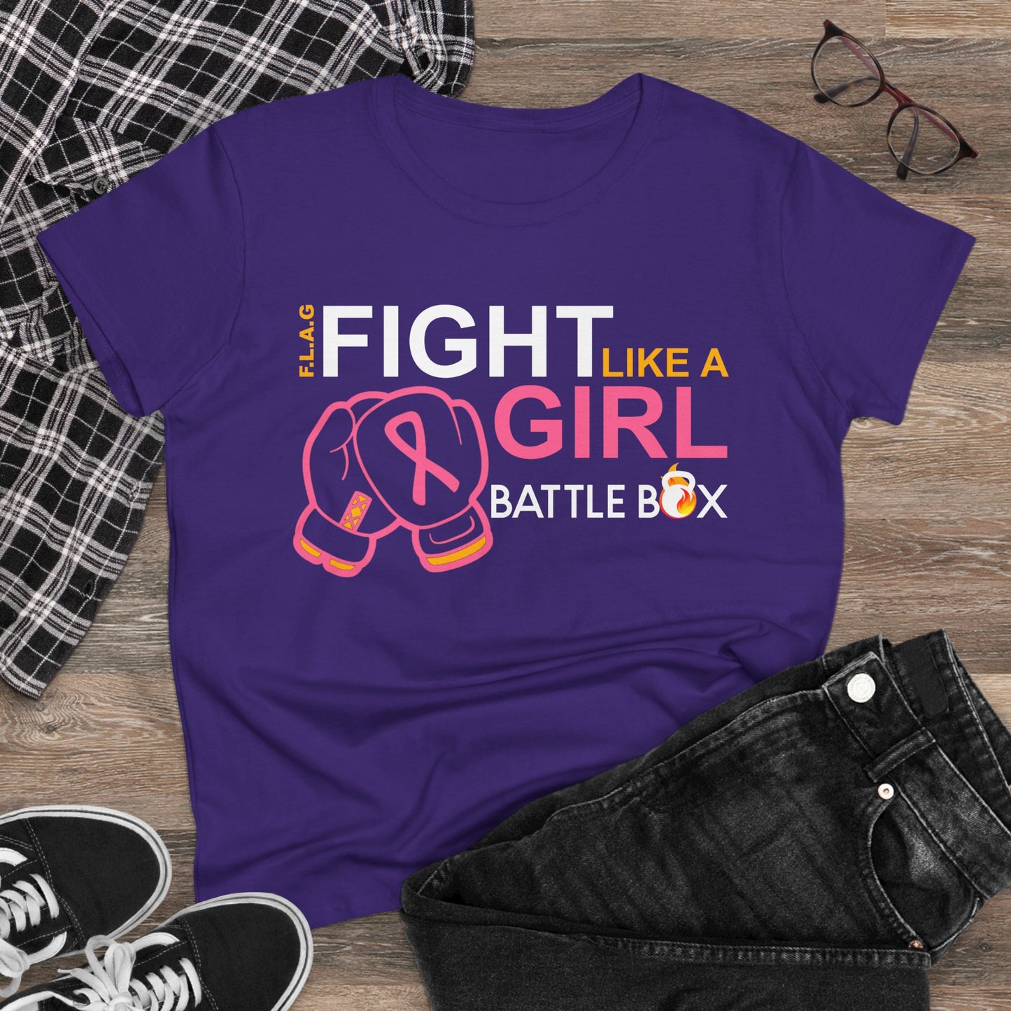 Fight Like a Girl Shirt, Empowering Apparel, Cancer Awareness Supportive Tee