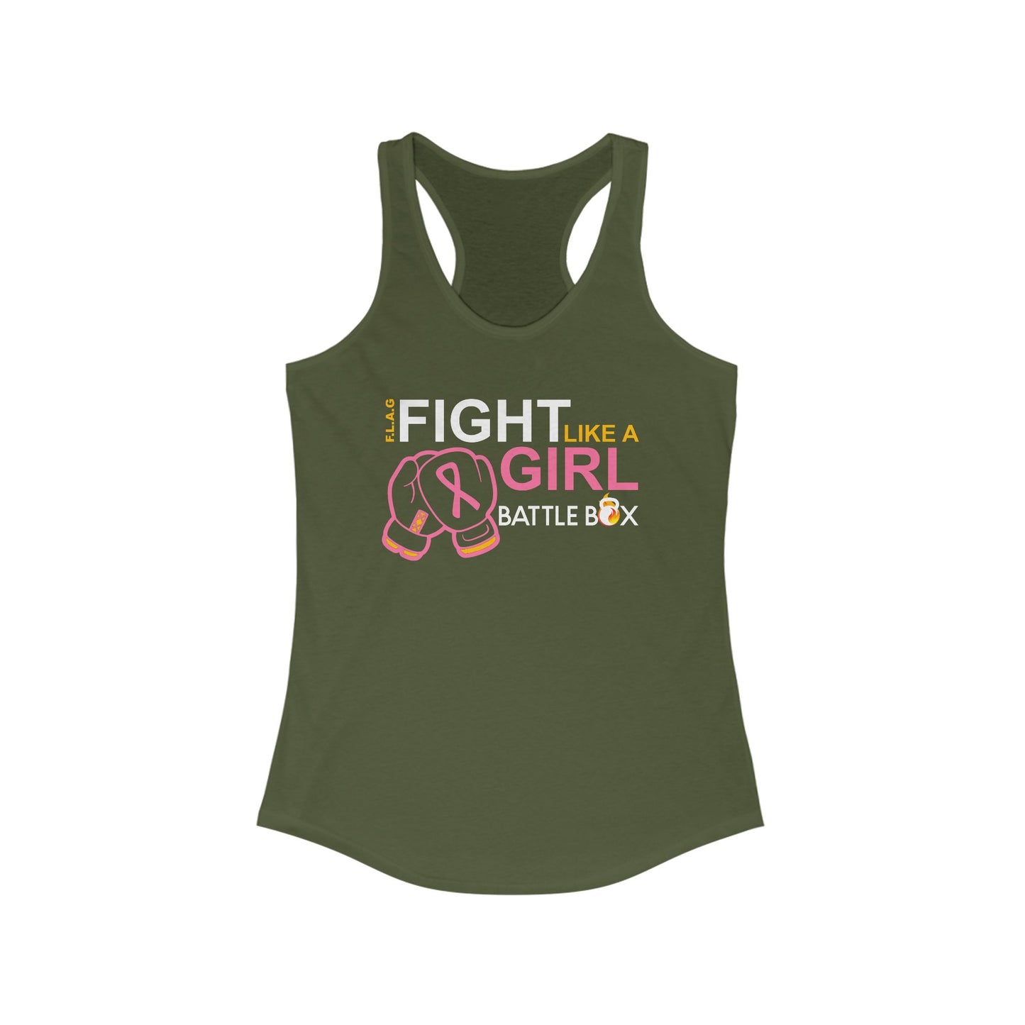 Fight Like A Girl Battle Box Women's Racerback Tank