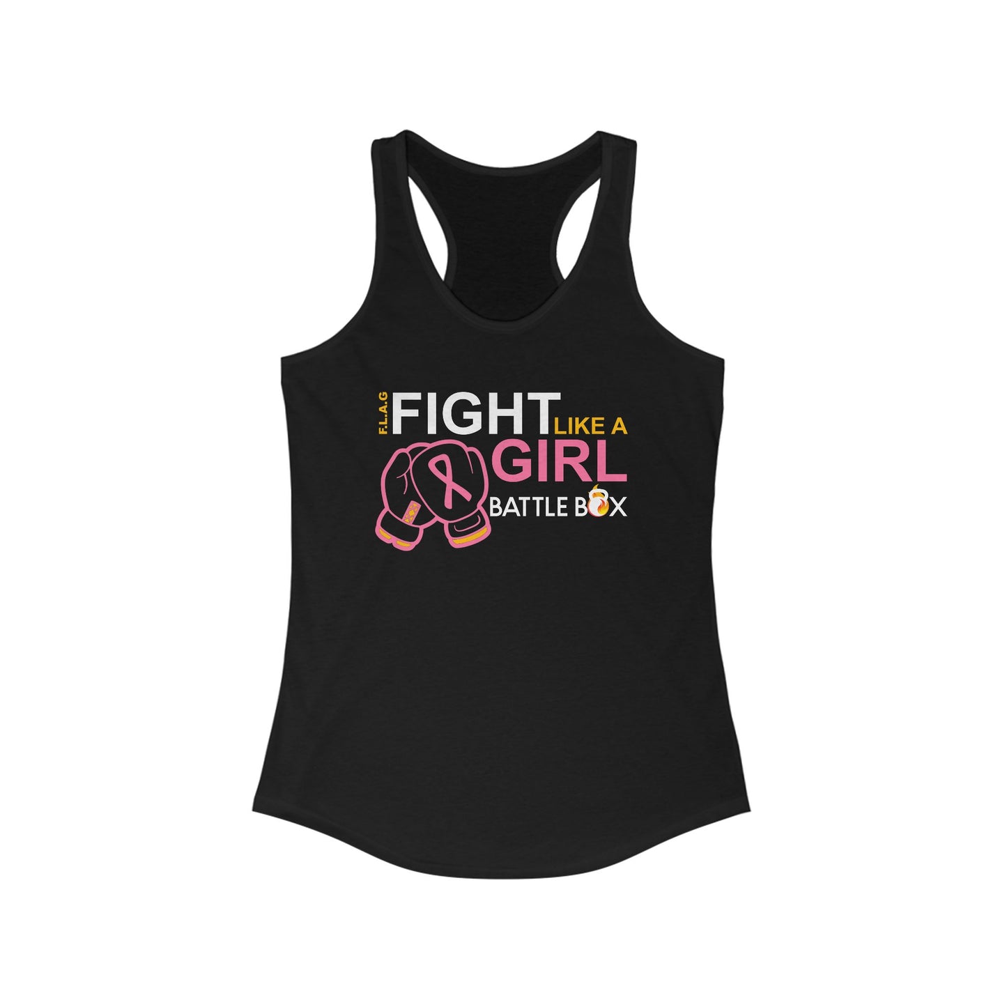 Fight Like A Girl Battle Box Women's Racerback Tank