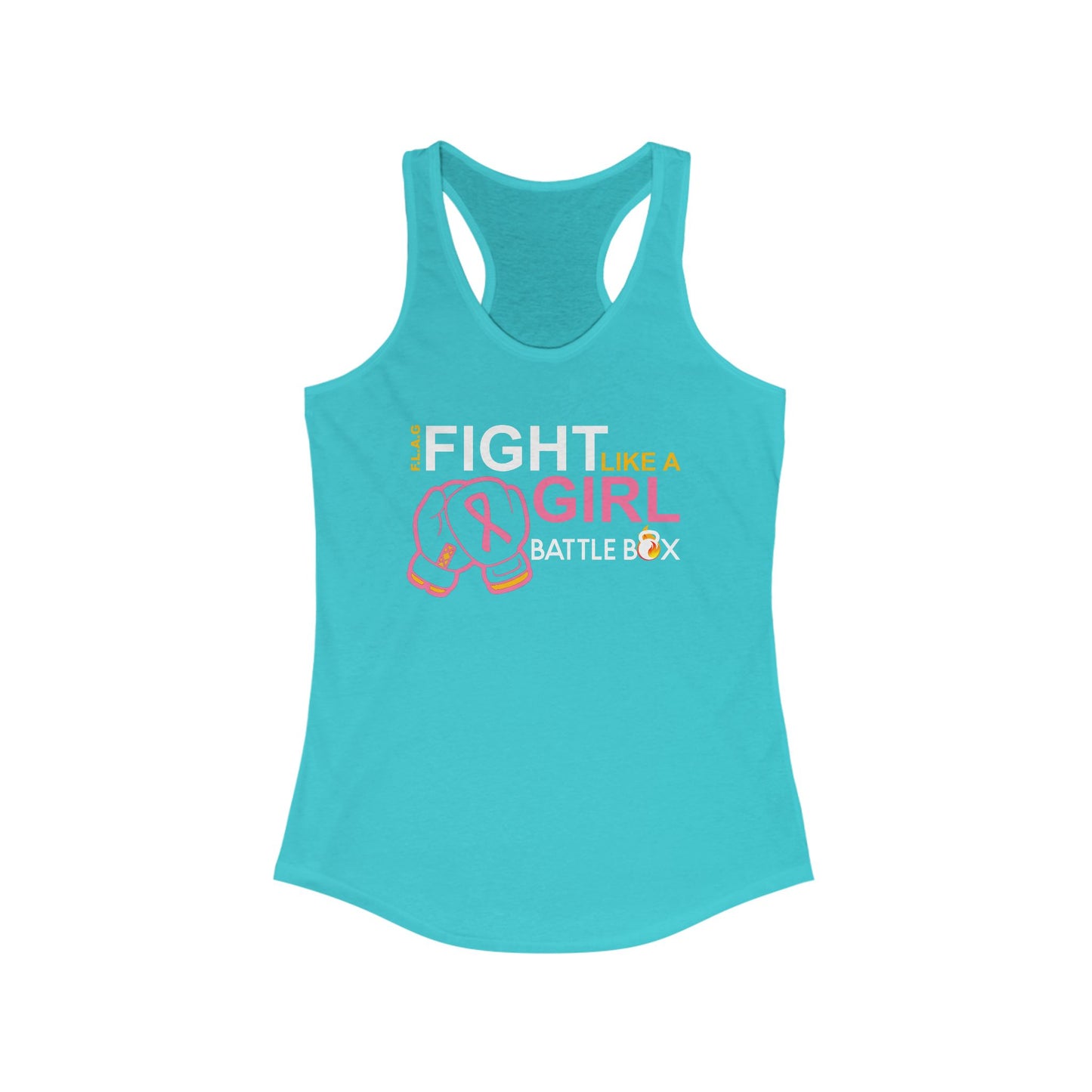 Fight Like A Girl Battle Box Women's Racerback Tank