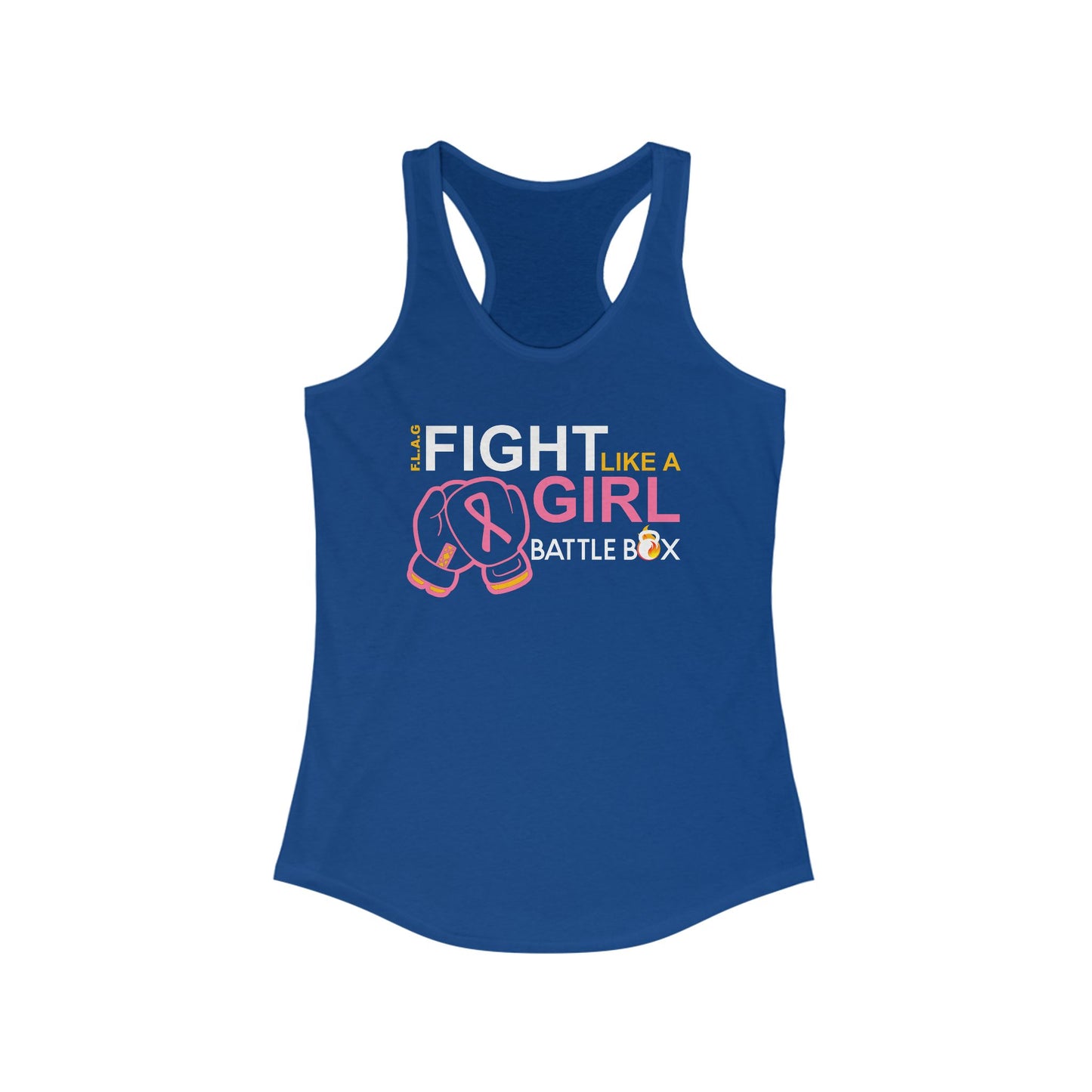 Fight Like A Girl Battle Box Women's Racerback Tank