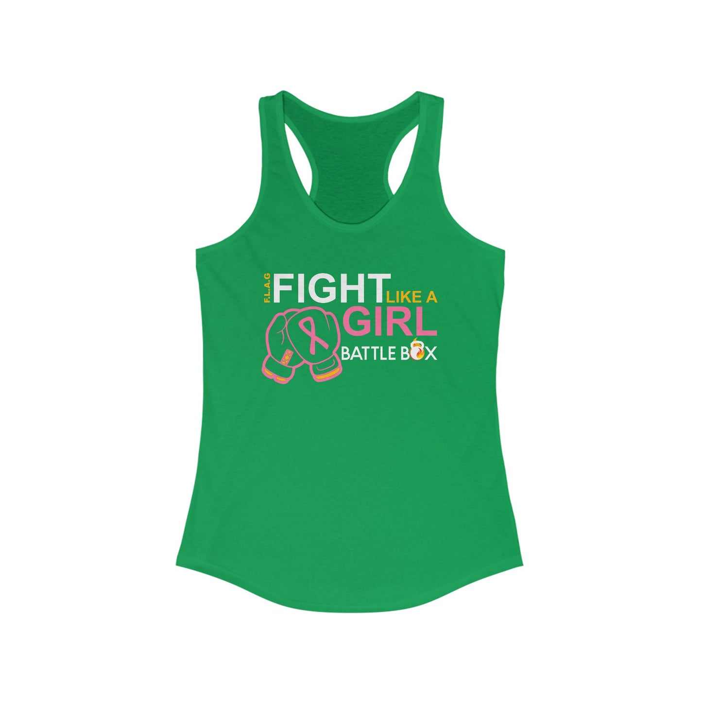 Fight Like A Girl Battle Box Women's Racerback Tank