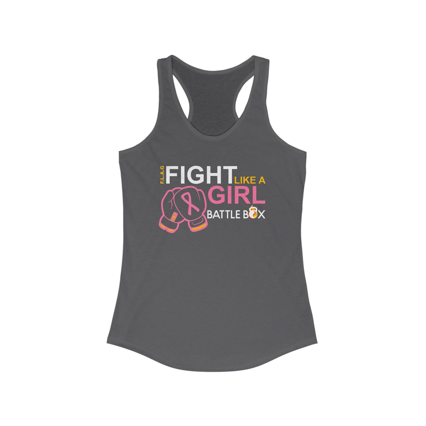 Fight Like A Girl Battle Box Women's Racerback Tank