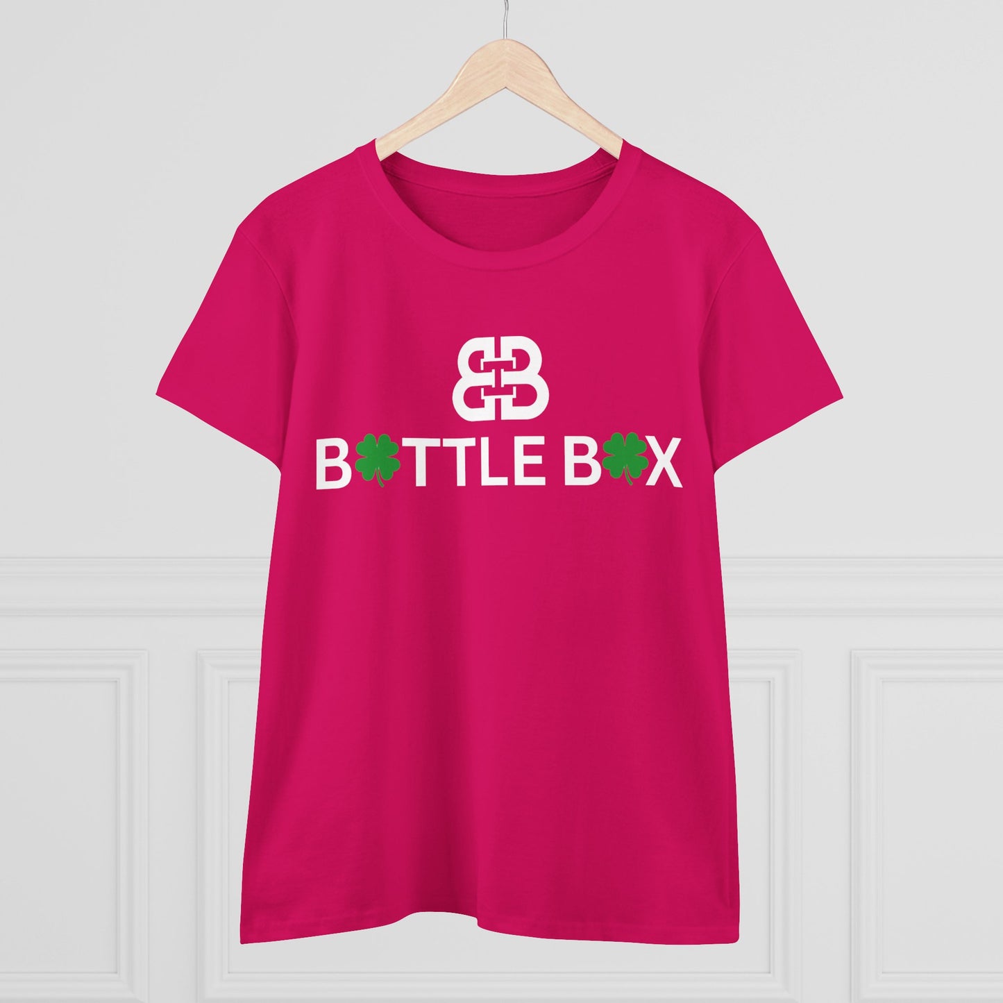 Battle Box Lucky Clover Women's Cotton Tee - Perfect for St. Patrick's Day