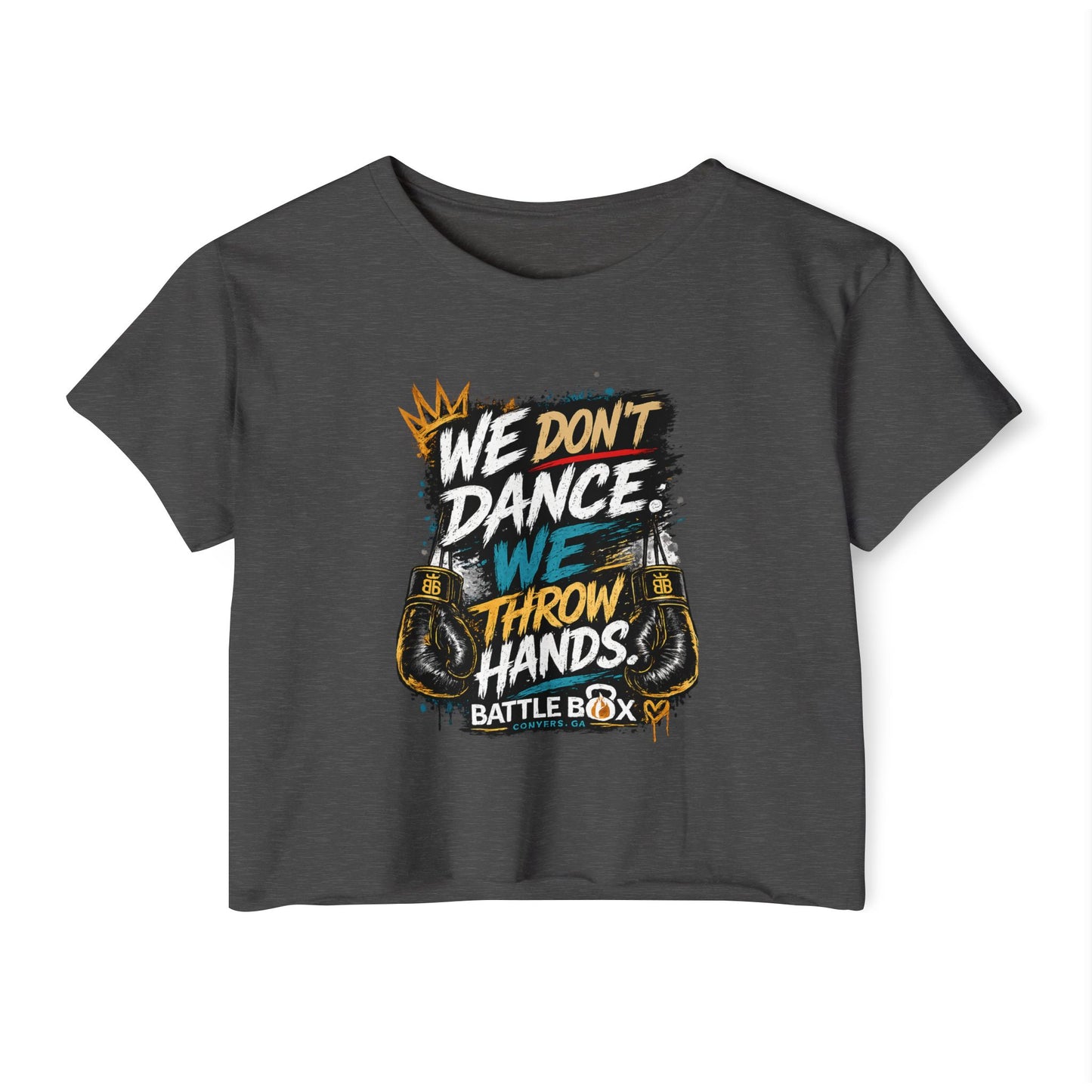 We Throw Hands Crop Top - Brick City