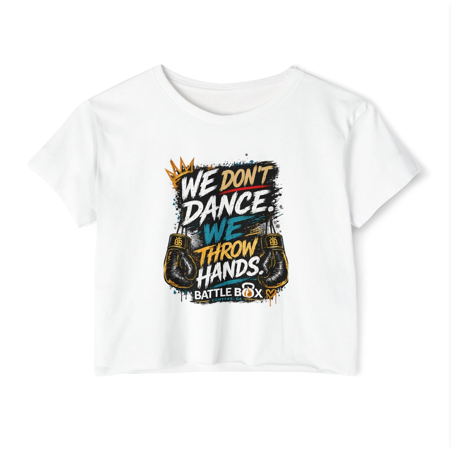 We Throw Hands Crop Top - Brick City