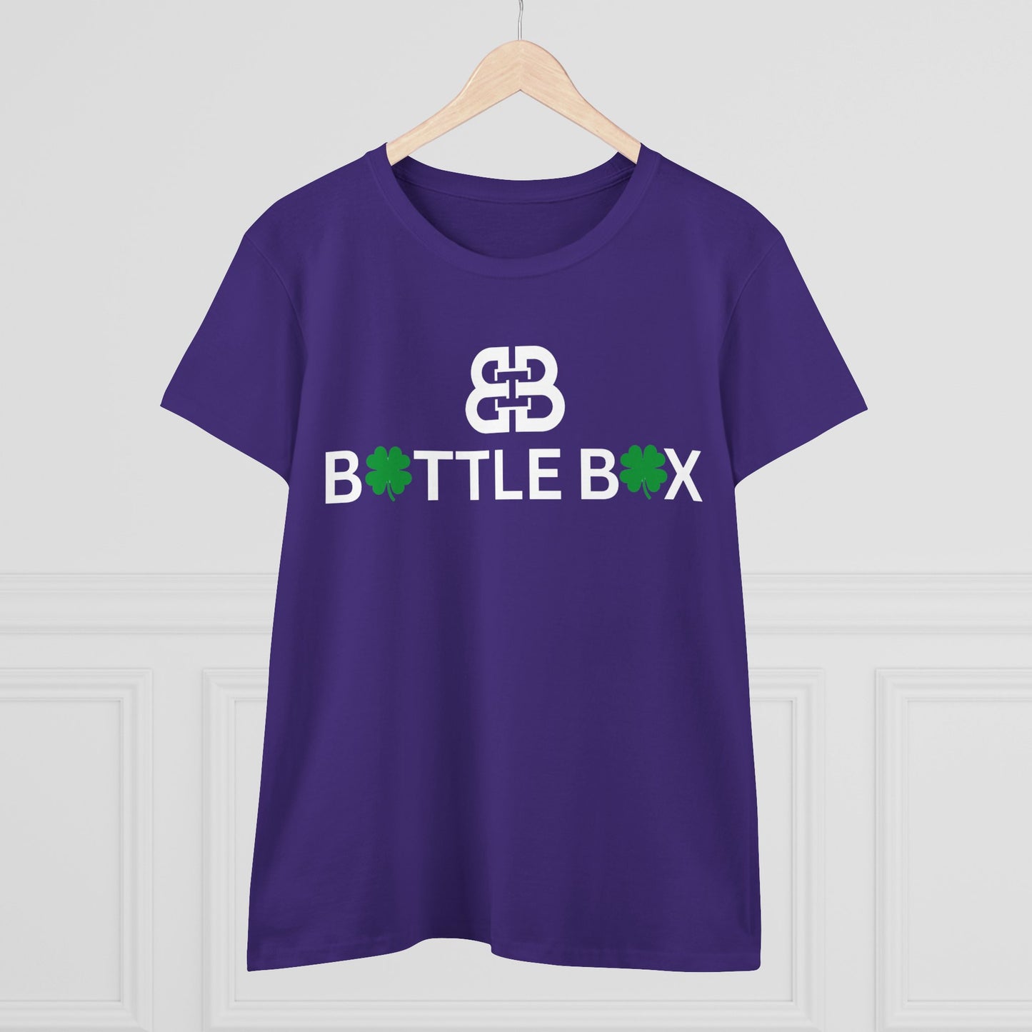 Battle Box Lucky Clover Women's Cotton Tee - Perfect for St. Patrick's Day