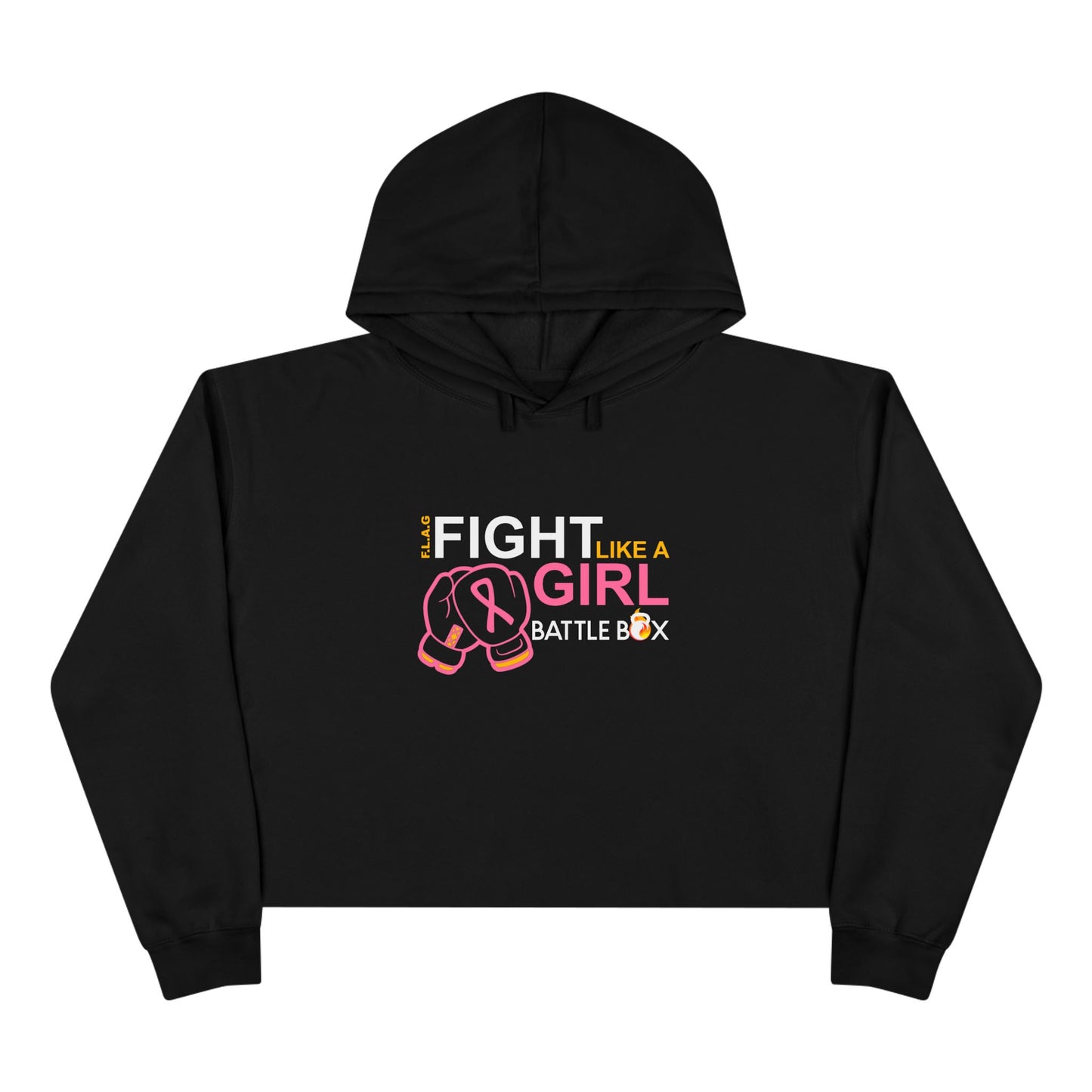 Fight Like A Girl Crop Hoodie