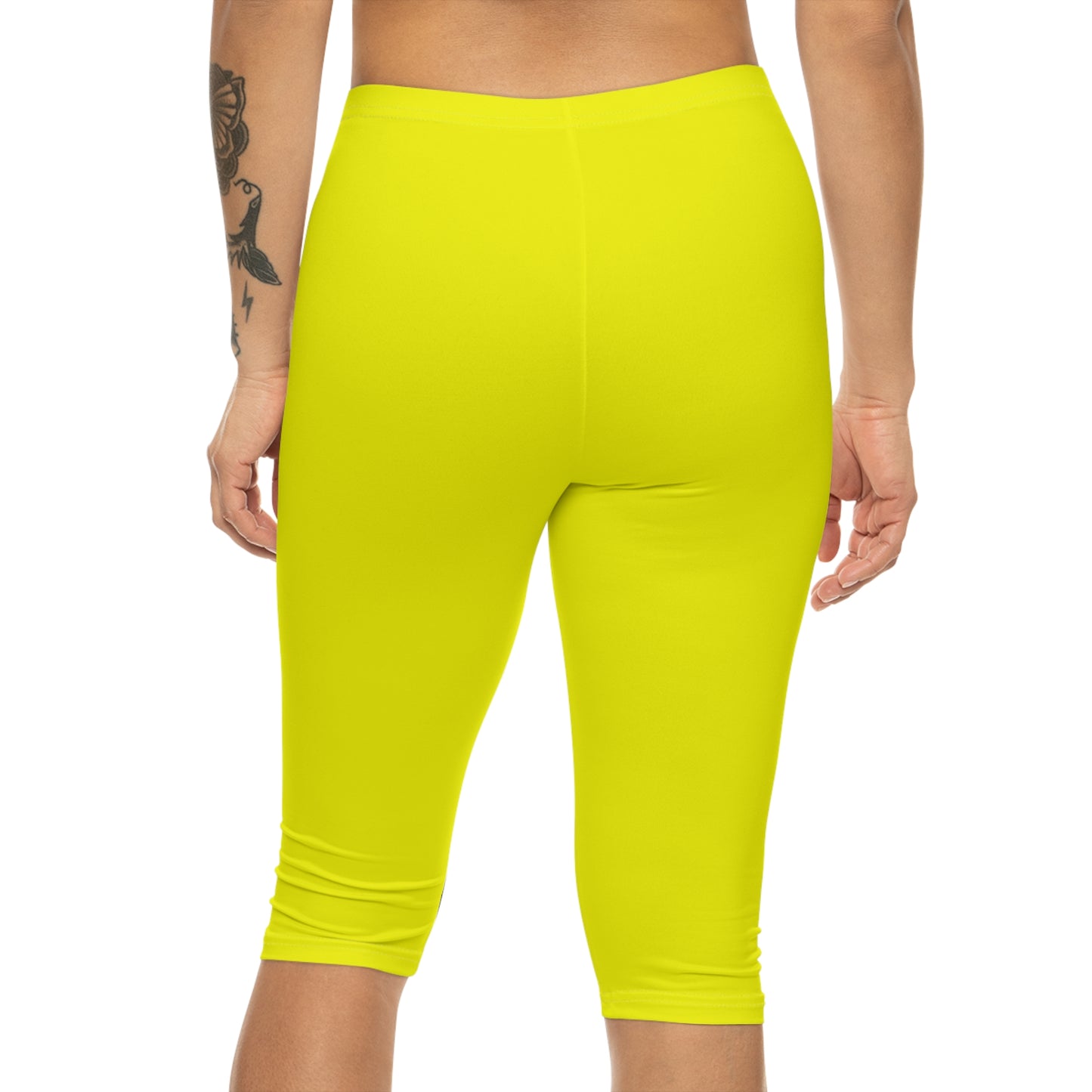 Battle Box [BB] Women's Yellow Capri Leggings