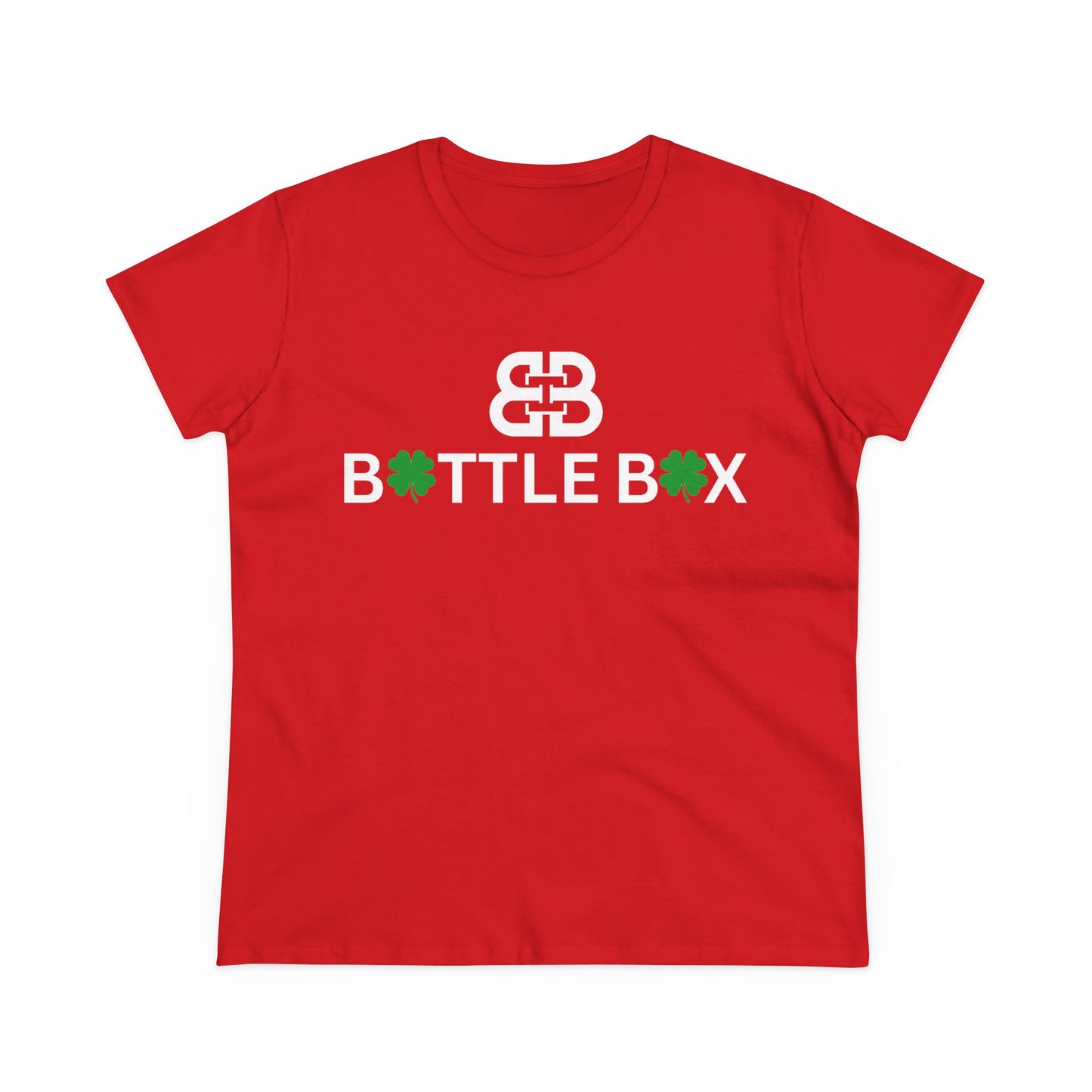 Battle Box Lucky Clover Women's Cotton Tee - Perfect for St. Patrick's Day