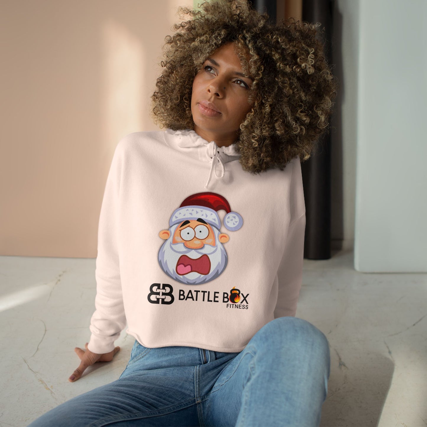 Battle Box Scary Santa Crop Hoodie