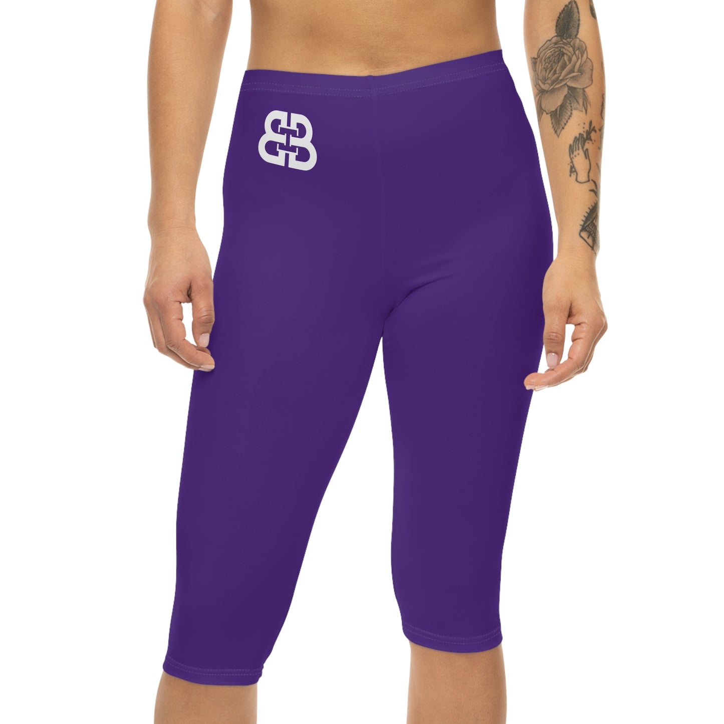 Battle Box [BB] Women's Purple Capri Leggings