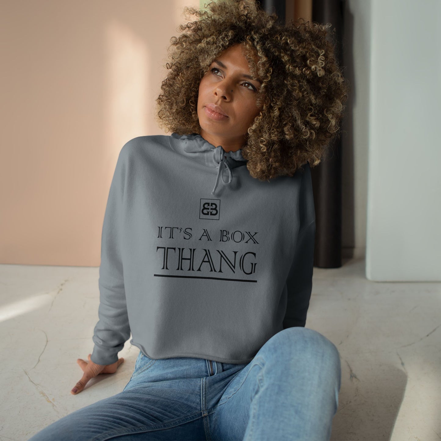 Battle Box It's A Box Thang Branded Crop Hoodie