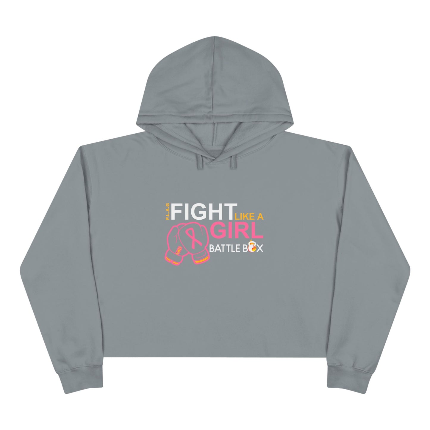 Fight Like A Girl Crop Hoodie