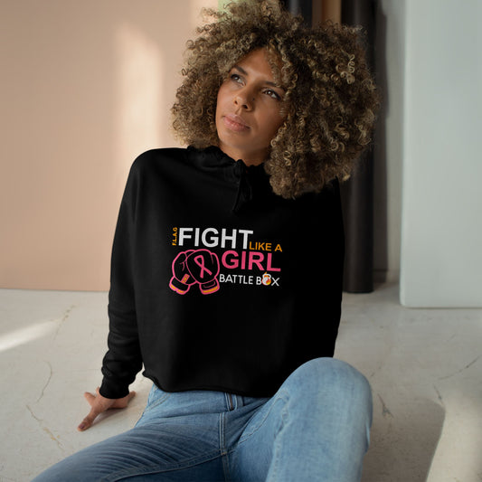 Fight Like A Girl Crop Hoodie