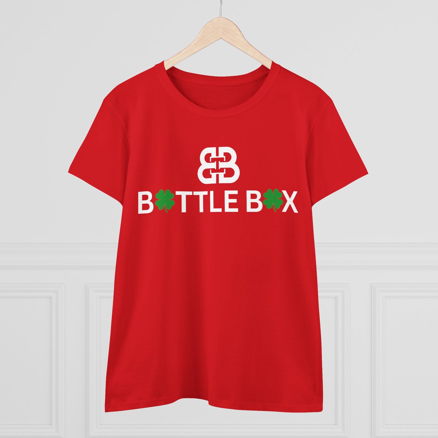 Battle Box Lucky Clover Women's Cotton Tee - Perfect for St. Patrick's Day