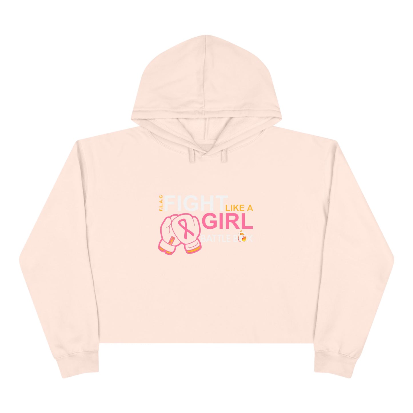 Fight Like A Girl Crop Hoodie