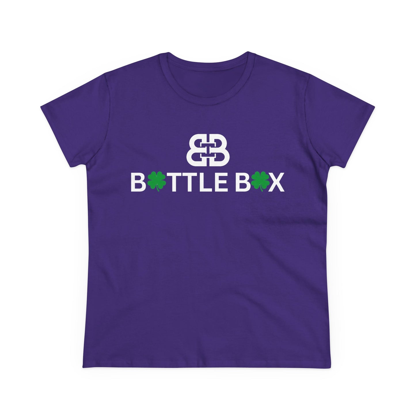 Battle Box Lucky Clover Women's Cotton Tee - Perfect for St. Patrick's Day