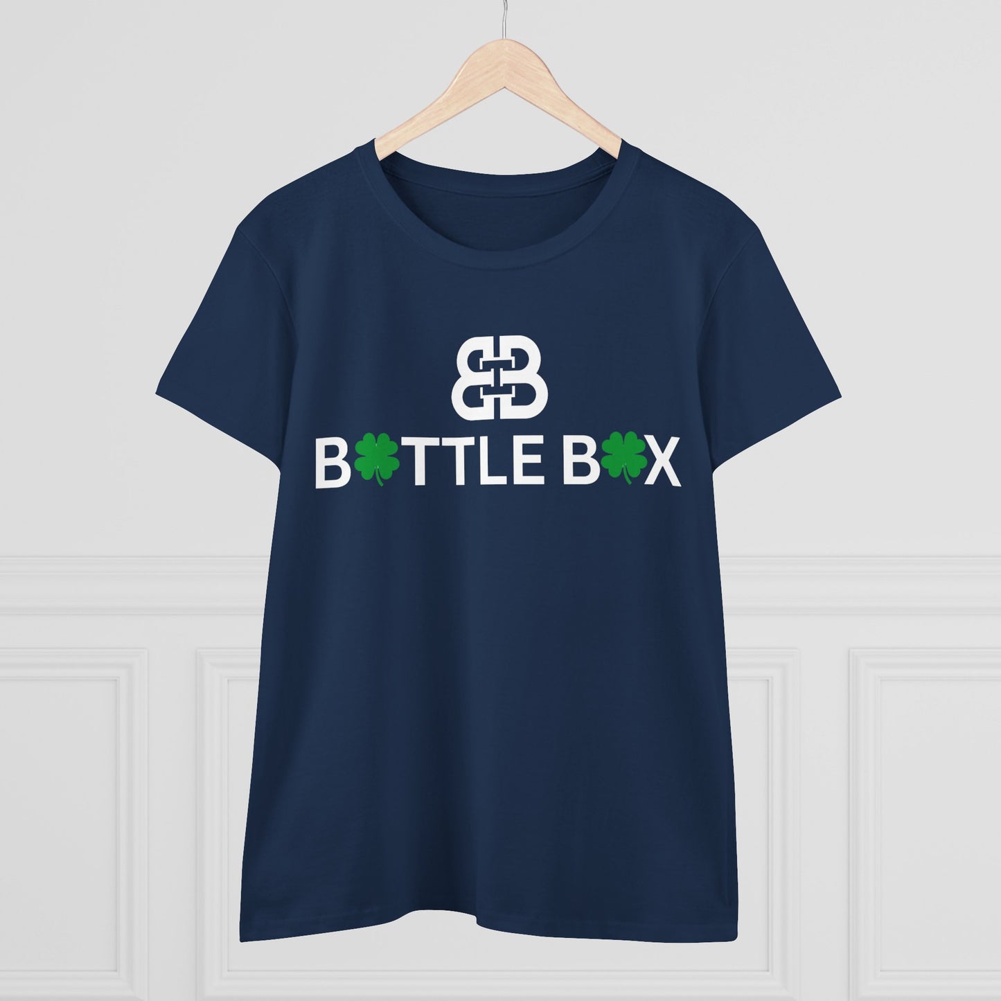 Battle Box Lucky Clover Women's Cotton Tee - Perfect for St. Patrick's Day