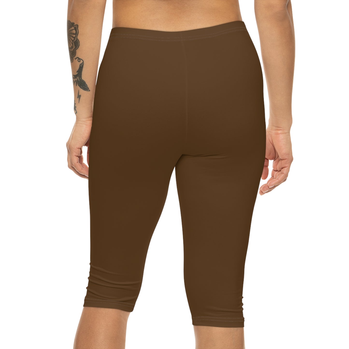 Battle Box [BB] Women's Brown Capri Leggings
