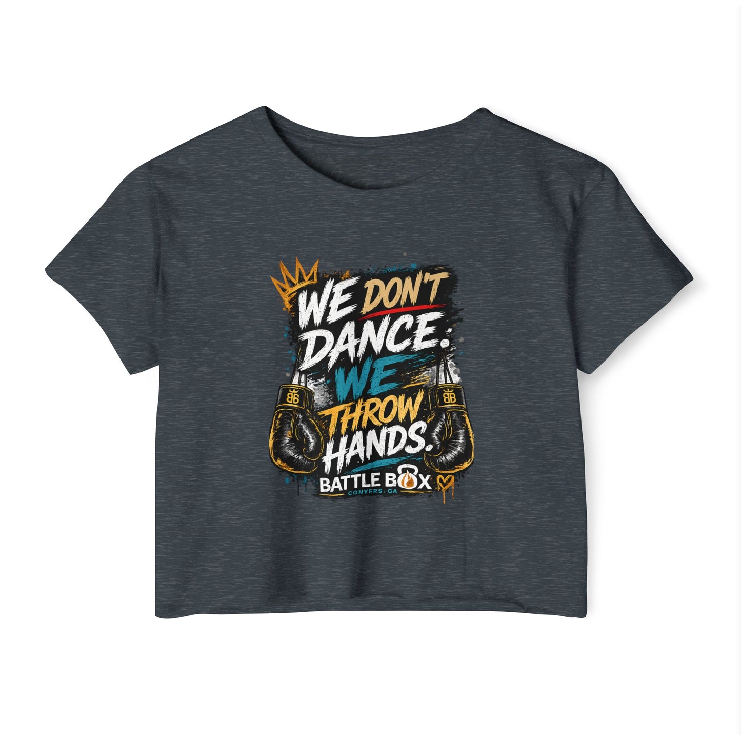 We Throw Hands Crop Top - Brick City