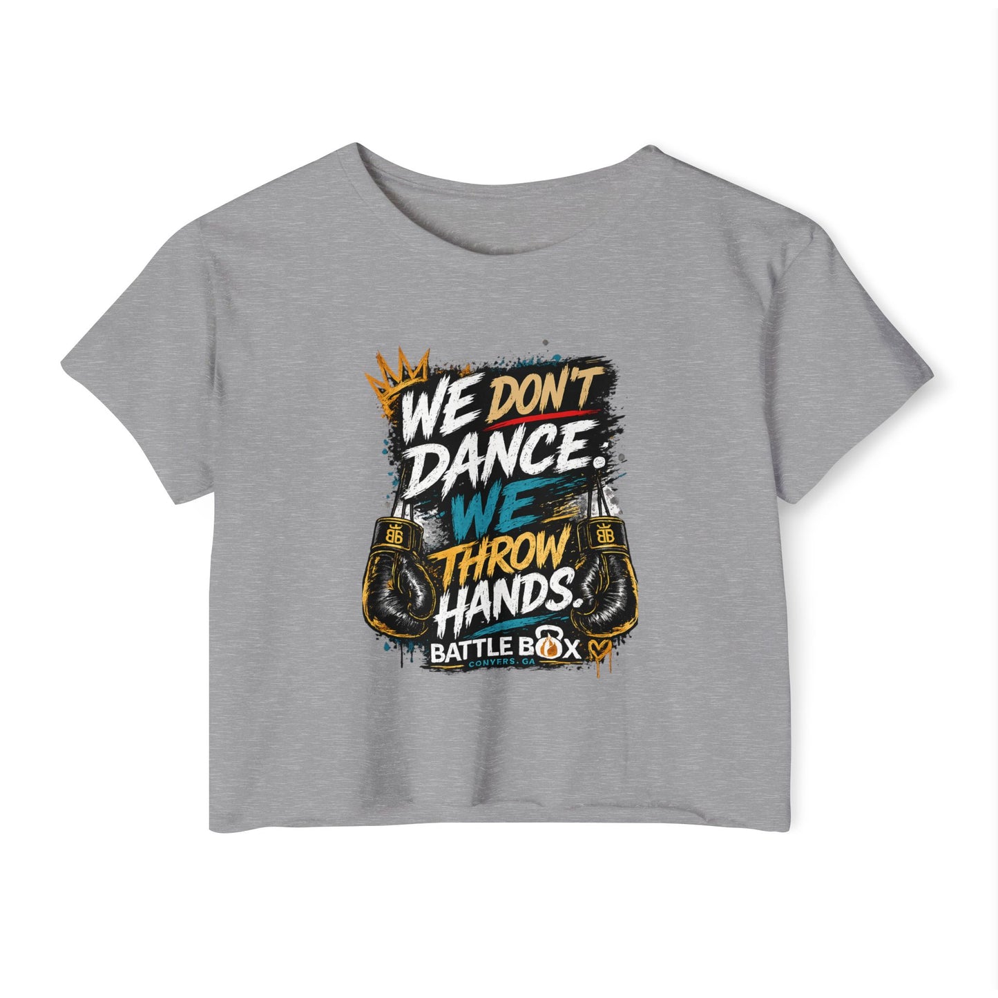 We Throw Hands Crop Top - Brick City