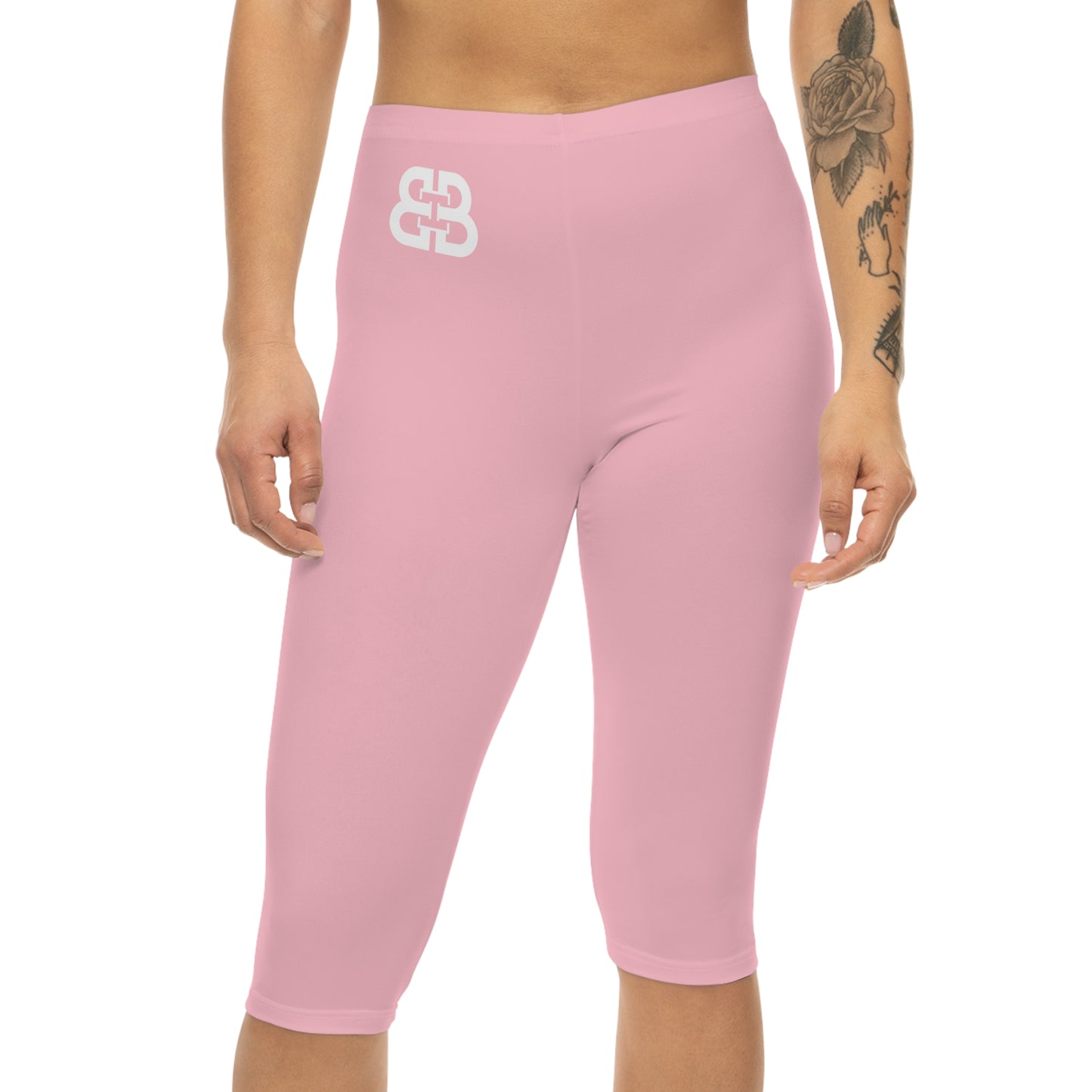 Battle Box [BB] Women's Pink Capri Leggings
