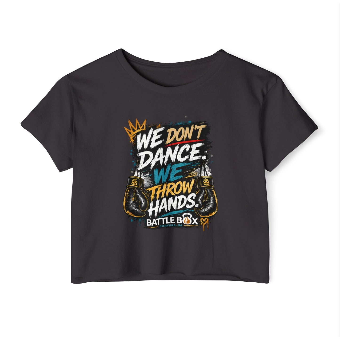 We Throw Hands Crop Top - Brick City