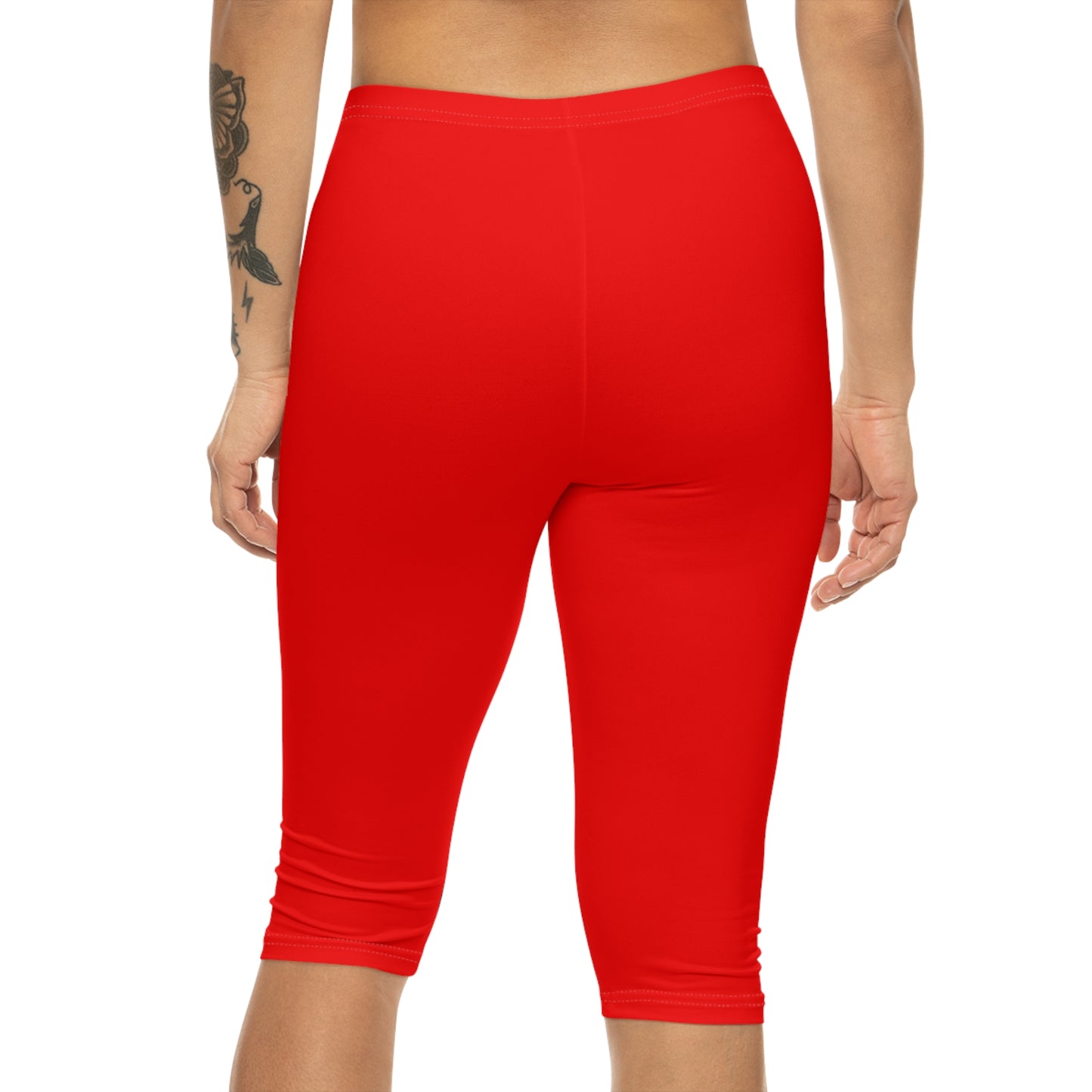Battle Box [BB] Women's Red Capri Leggings