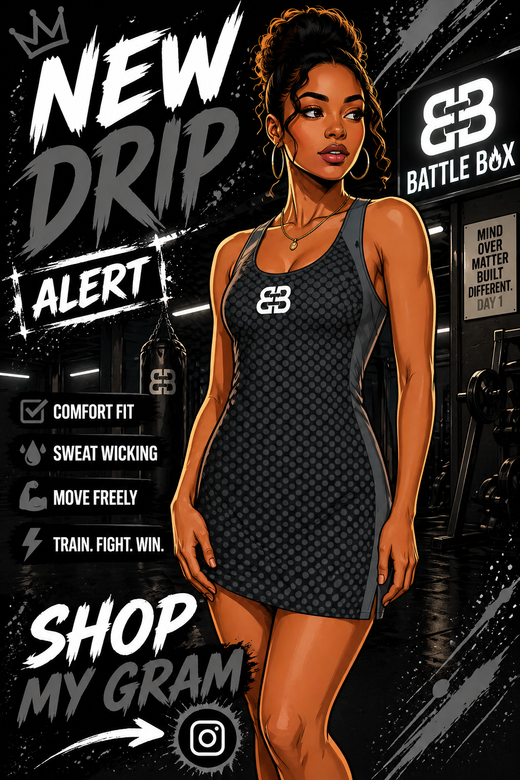 Battle Box Tunic Racerback Top-TT