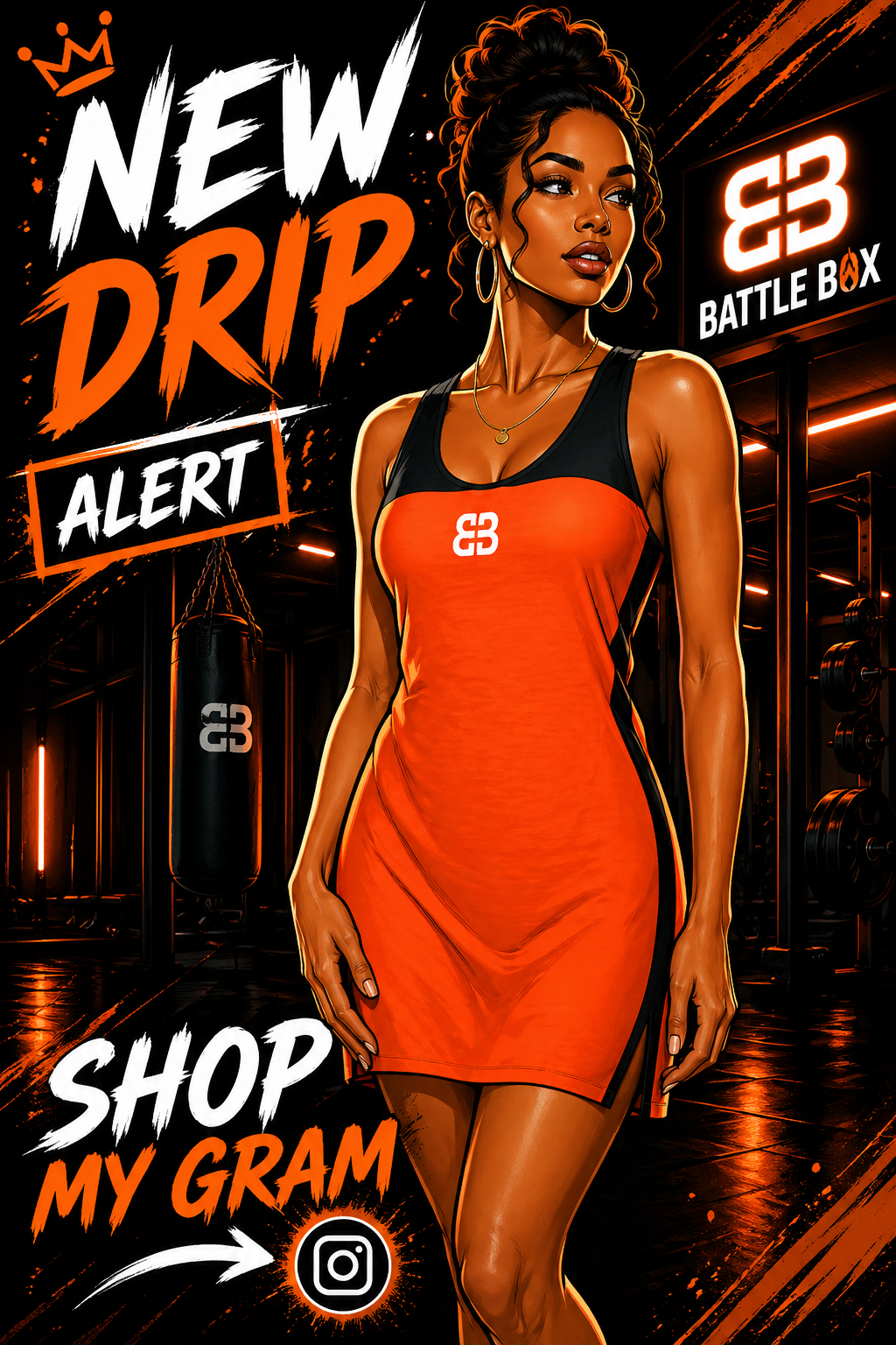Battle Box Tunic Racerback Top-TT